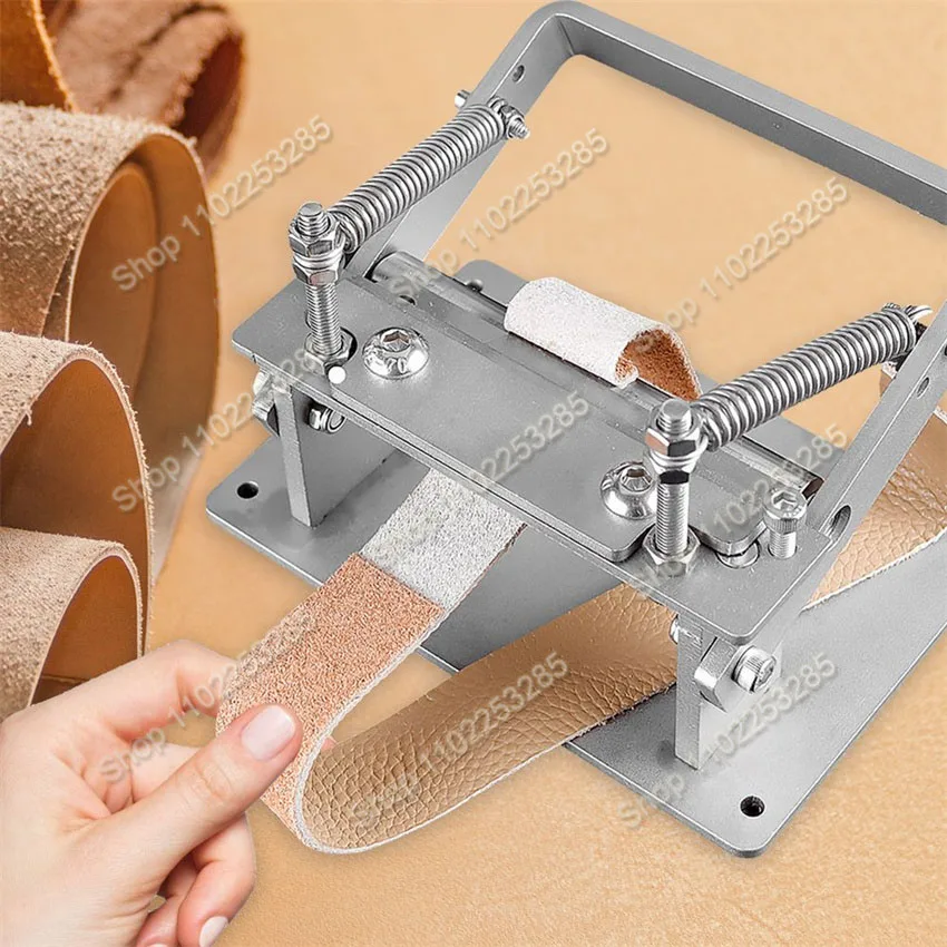 Manual Leather Skiving Machine Strip Belt Thinning Skiver Splitter Cowhide Leather Peeling Machine DIY Strap Cutting Tools