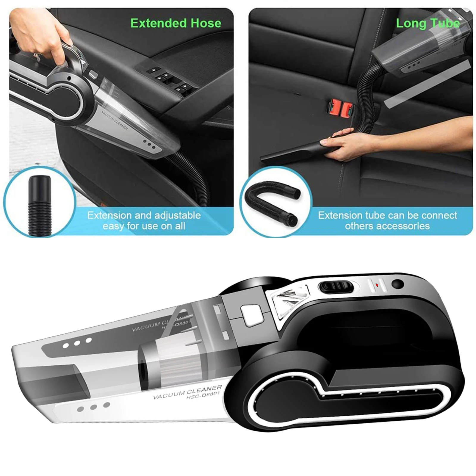 

Car Vacuum Portable Handheld Cleaner 12V with 3.9m Cord High Powered