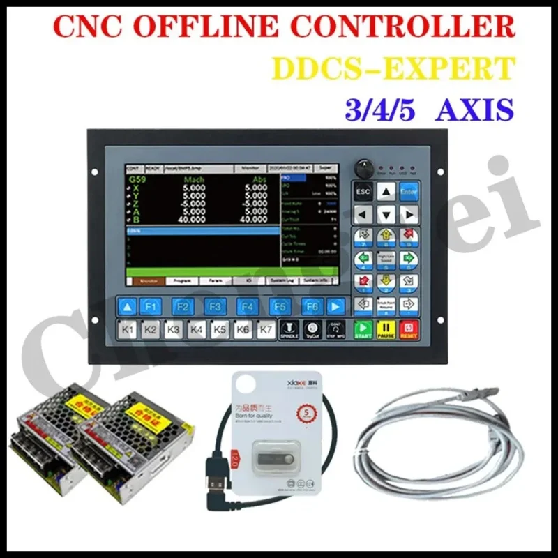 Ddcs Expert V2 3axis4axis5Axis Cnc Offline Controller M350 Supports Tool Magazine/Atc Stepping Drive Instead Of Ddcsv3.1 Mach3