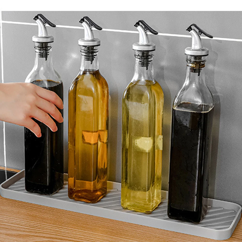 Silicone Organizer Tray, Soap And Sponge Holder For Kitchen Sink, Bathroom - Storage Tray For Soap Dispenser