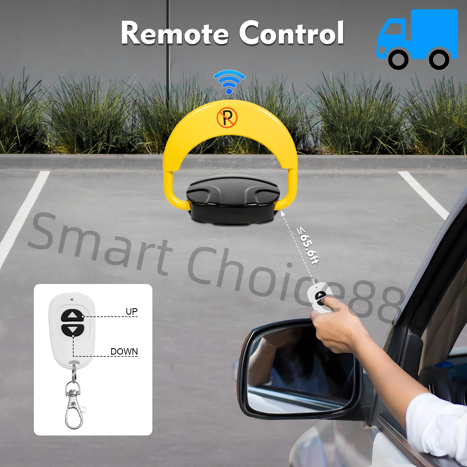 

Remote Control Parking Lock Private Car Parking Latch Reflective Strips Remote Operation ‎Foldable IP67