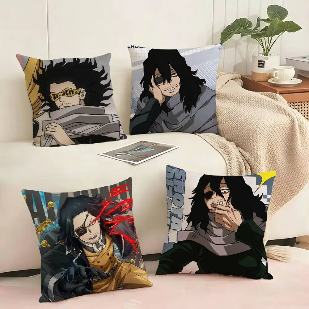 Anime Cartoon Eraser Head  Pillow Case Square Double-Sided Sofa Cushion Cover Bedroom Bedside Pillow Gift