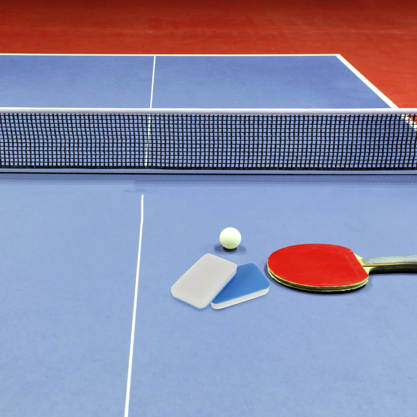 2pcs Table Tennis Paddle Cleaner Sponge Racket Cleaning Tool Reusable Scrubber Brush Portable Bat Cleaning Brush Set Paddle