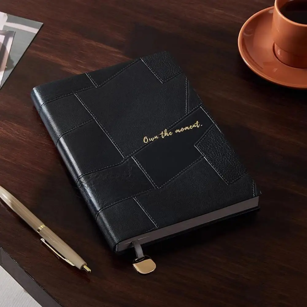 โน๊ตบุ๊คสํานักงาน โน๊ตบุ๊คหนังเทียมหรูหราสําหรับใช้ส่วนตัวในสํานักงาน ไดอารี่เขียนเรียบพร้อมฝาครอบกันน้ําสําหรับบันทึกย่อ