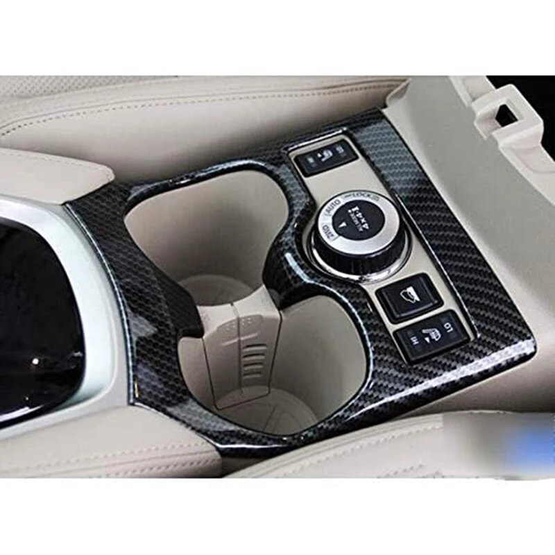 #02U (Carbon Fiber Pattern)Gear Shift Panel Water Cup Holder Cover for Nissan X-Trail T32 17-18,Automotive Parts & Accessories