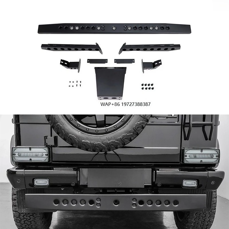 

For G Class W463 4x4 Style Rear Guard Rear Bumper Protect Rear Bull Bar 4x4 Black Exterior Parts G500 G63 4 by 4