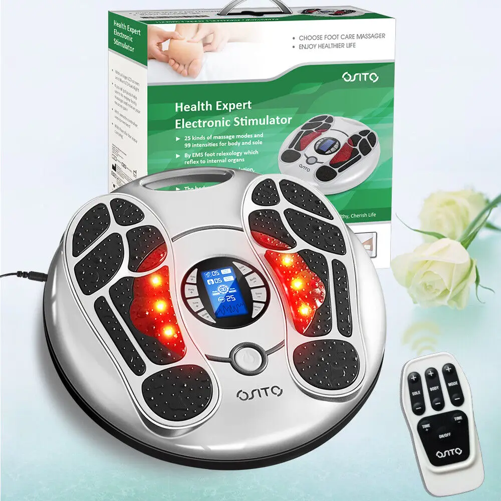 TENS EMS Foot Circulation Device Foot Massager Machine for Neuropathy Therapy