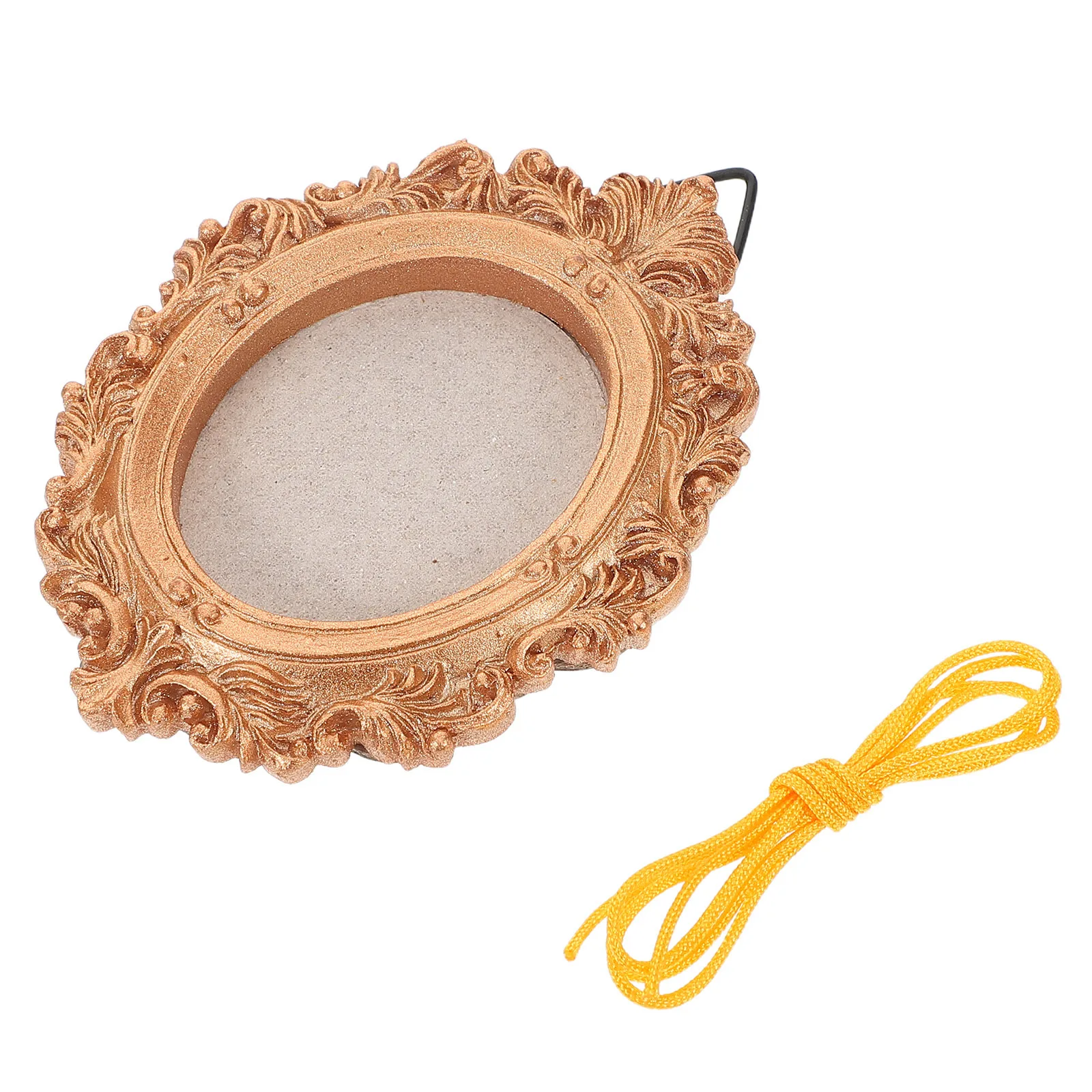 

Vintage Oval Mini Picture Frame Hanging Decoration Rope Christmas Tree Ornament Holiday Party DIY Photo Frame Ornament