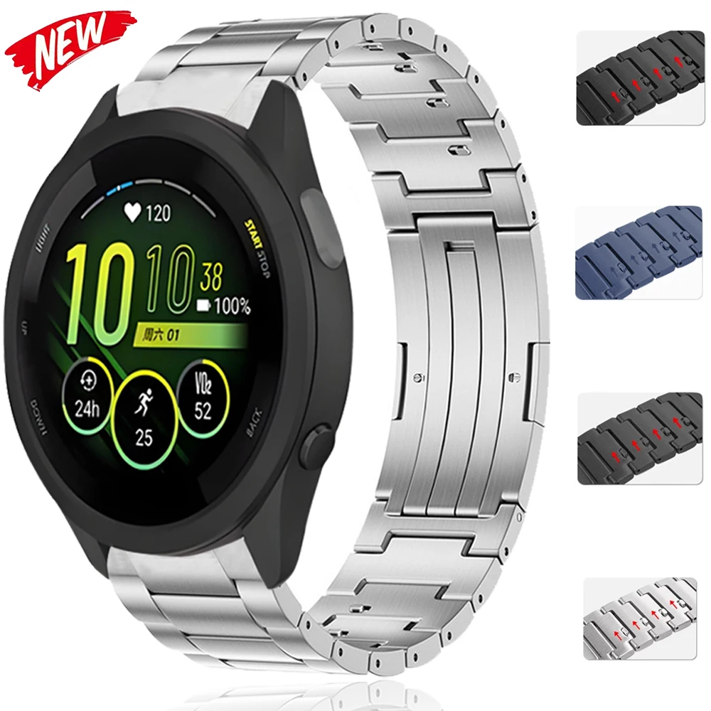 

22mm 20mm Titanium Strap for Garmin Forerunner 55 645 165 245 965 955 265 255 Music Metal Watchband for Garmin Vivo/move Trend