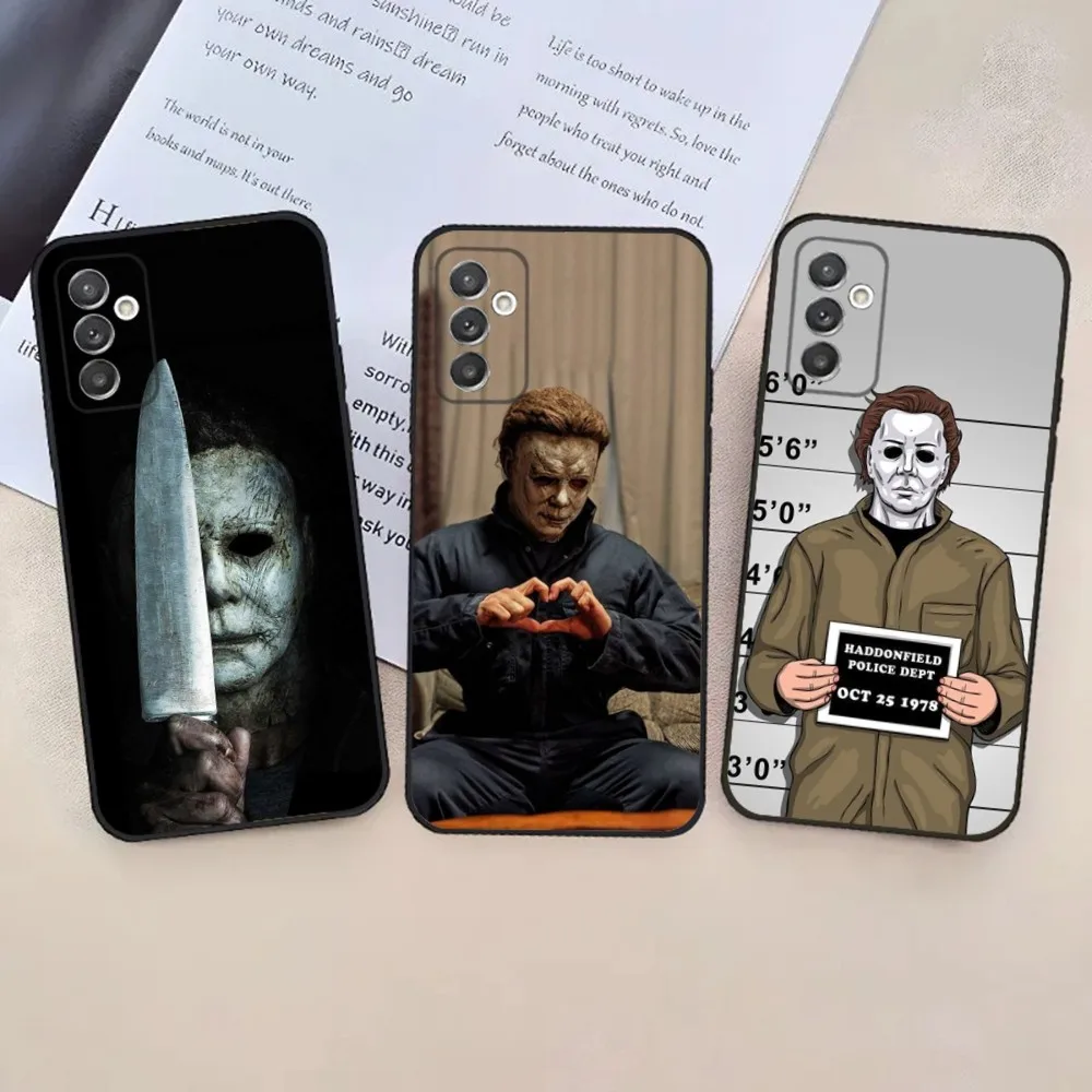 Horror H-Halloween Michael Myers Phone Case For Samsung S24,23,22,30,21,10,9,Ultra,Plus,Lite,FE,5G Black Soft Case