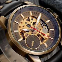 AUTOMATIC WATCH MAN MECHANICAL WATERPROOF WRIST WATCHES For Men LUXURY SKELETON MALE CLOCK STAINLESS STEEL SELF WIND Mens Watch