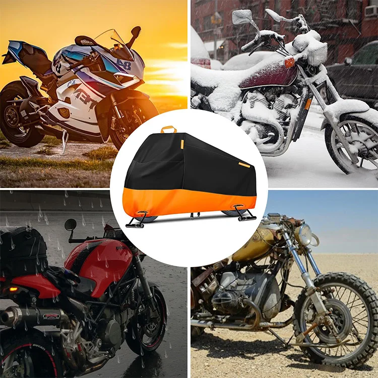 OEM Customized 190T Oxford Motorcycle Cover New Design Waterproof UV Protected with Dustproof Bag