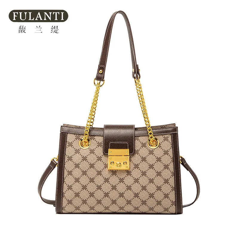 

2023 senior sense bag women's bag new foreign style texture single shoulder bag large capacity fashion Tote bag everything chain