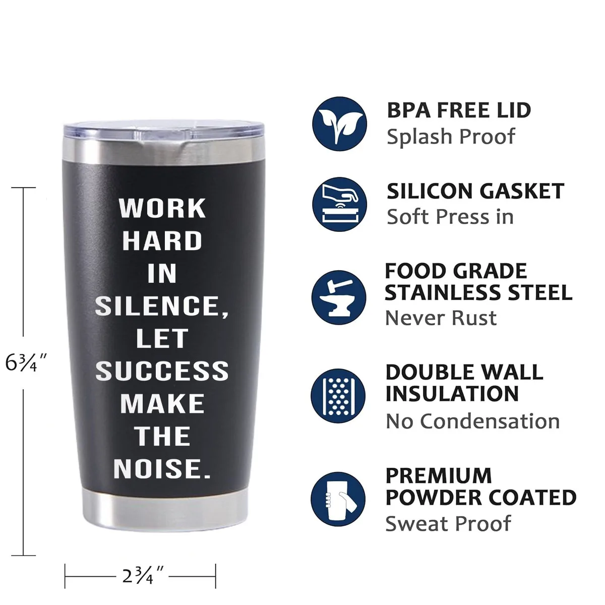 Appreciation Gift Tumbler 20oz, Inspirational Cup, Birthday Gift for Dad Husband Friend, Coworker Gifts
