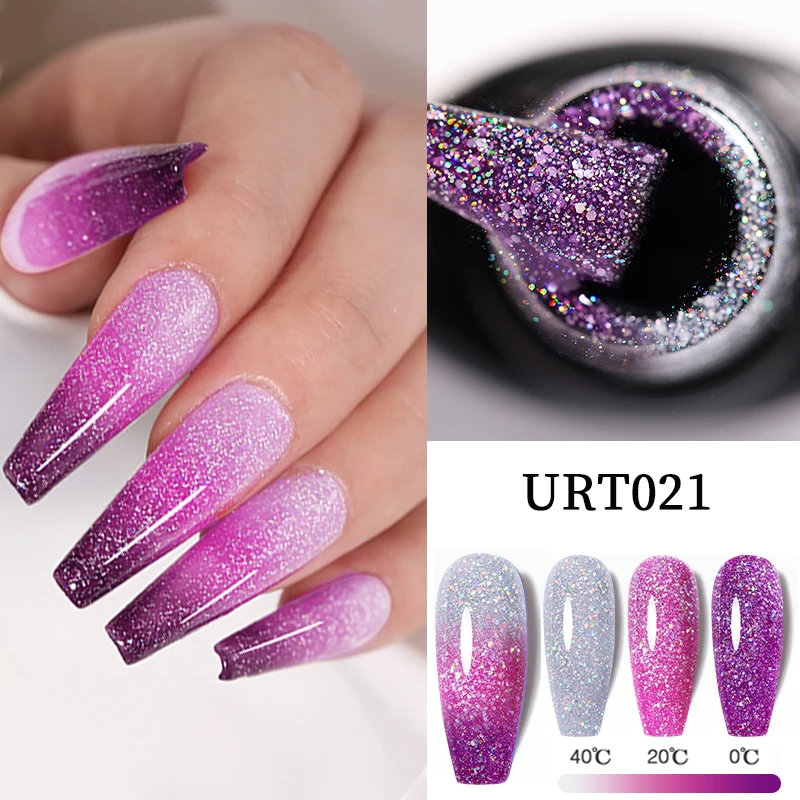 UR SUGAR 7,5 ml Żelowy lakier do paznokci zmieniający kolor 3-warstwowy termiczny półtrwały UV LED Vernis Nail Art Manicure