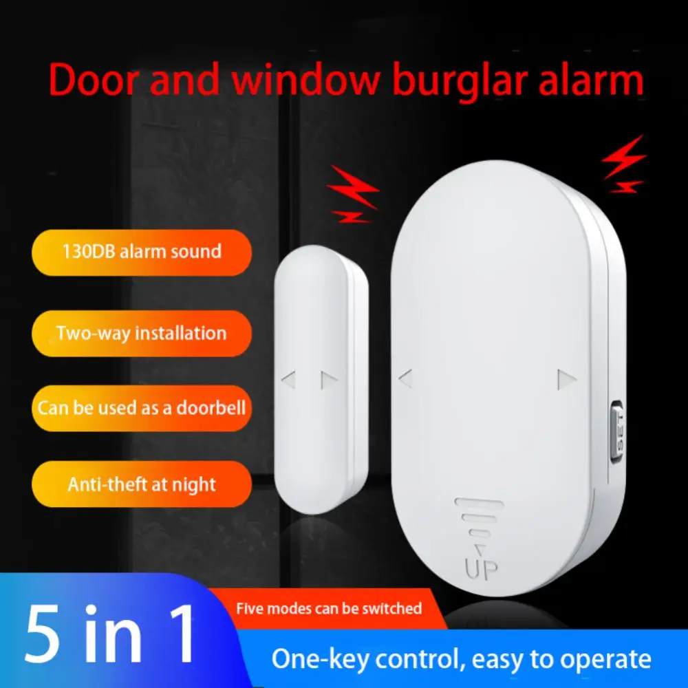 Alarm pintu dan jendela Anti Maling, Alarm magnetik pintu rumah tangga multifungsi, Alarm Anti Maling, Sensor pintu pintar, Alarm pintu dan jendela