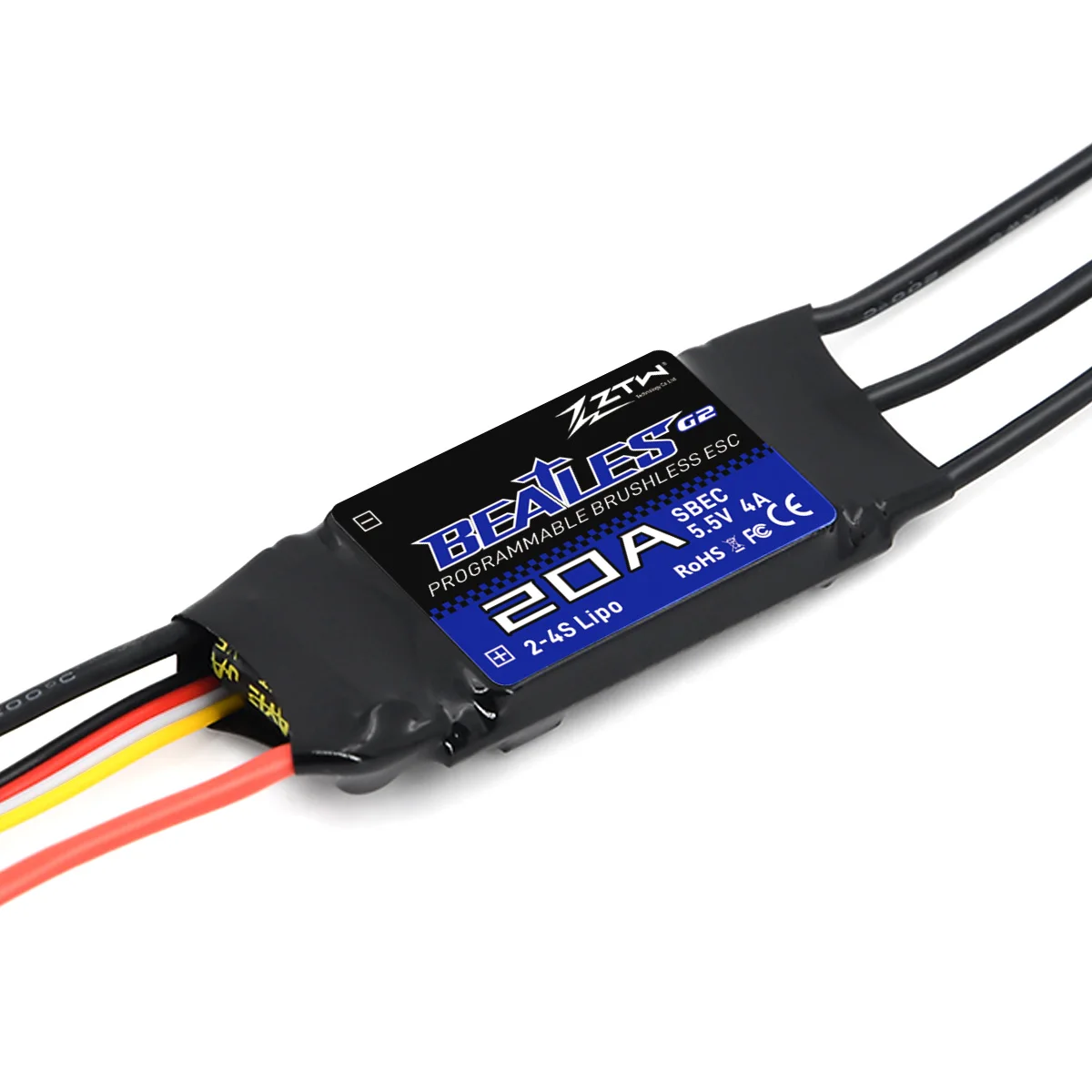 ZTW 32Bit Brushless ESC Beatles G2 20A/30A/40A/50A/60A/80A/100A SBEC 5V/6V 8A 2-6S Speed Controller For RC Airplane Fixed-wing