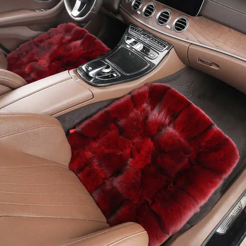 Luxury and High-End Real Fox Fur Car Seat Cushion, Seat Cushion, Four Seasons, Universal Decorations