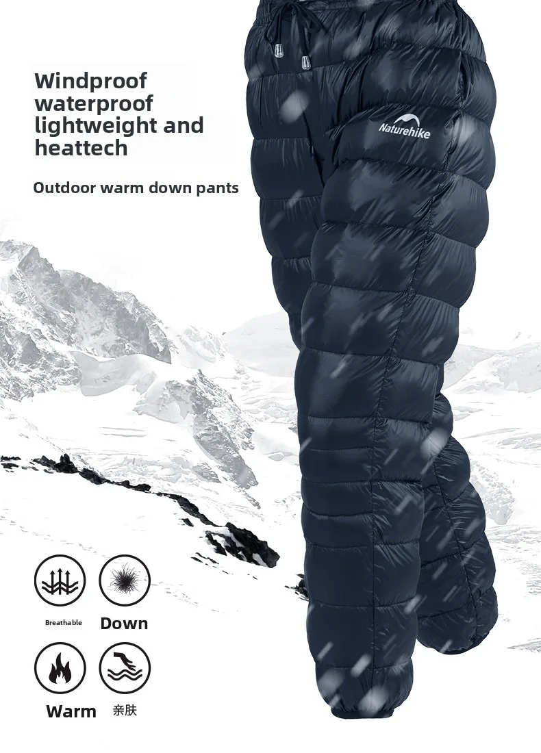 

Naturehike Anti-splashing Down Pants Winter Men's Outdoor Casual Pants Waterproof White Duck Down Trousers Winter Pants Women