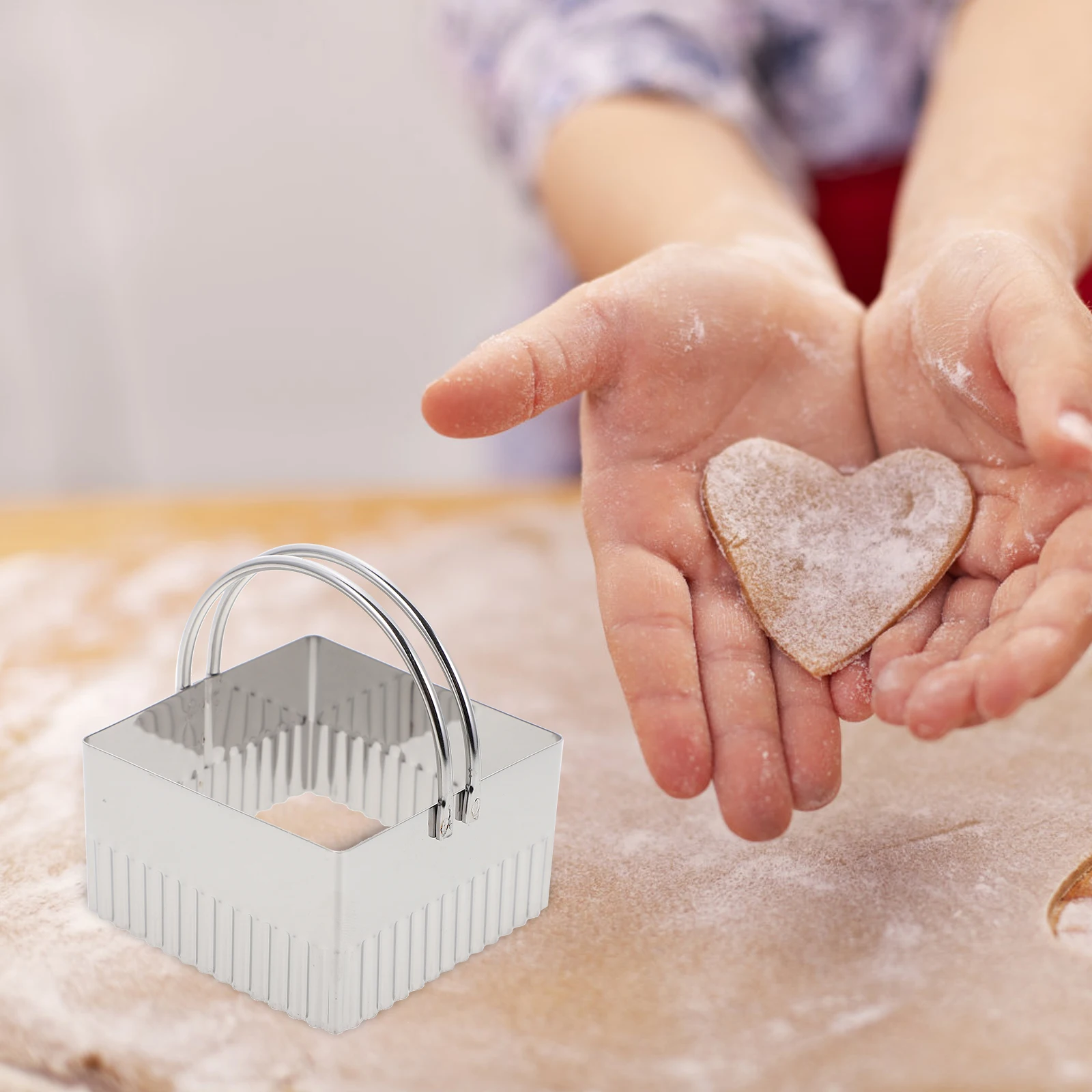 

5pcs Ring Set Stainless Steel Square Cookie Baking Mold Lightweight Portable Easy Square Mousse Mold Storage