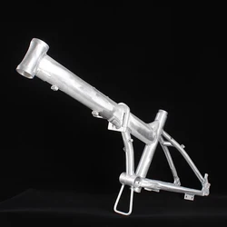 Raw Folding Bicycle Frame 20 Inch Aluminum Alloy Fits Disc-brake Blank Bike Frameset Unpainted Rough Cycling Parts