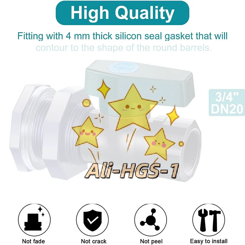 

Комплект Spipgot для водопроводной бочки из ПВХ — герметичный внутренний разъем для использования в саду и дождевой бочке, простой в установке, безопасный для питьевой воды