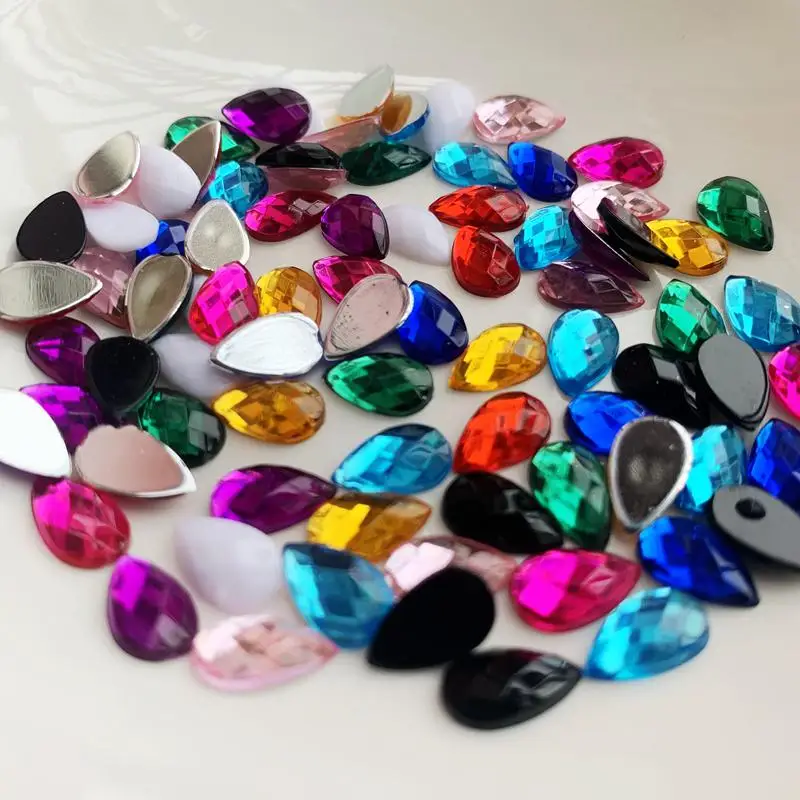 Beautiful acrylic Rhinestone Wedding Decoration flat back DIY jewelry making accessories nail rhinestones various sizes