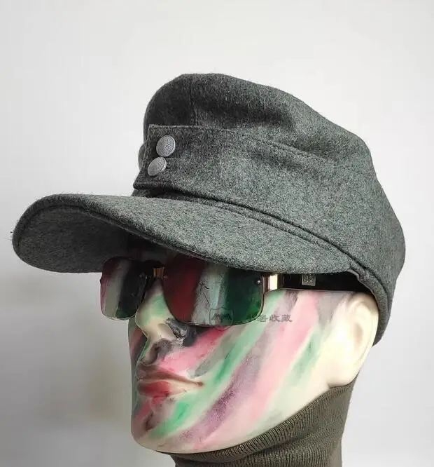 

German Woolen Mountain Hat Grey Green M43 Mountain Hat Silver Border Officer Edition Soldier Edition