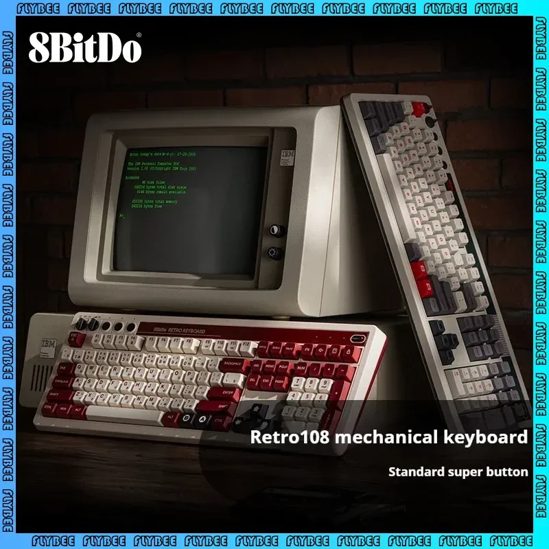 

8BitDo Retro108 Mechanical Keyboard FC/N Edition Wireless Trimode Bluetooth 2.4g Retro With Super Buttons Gaming Office Keyboard