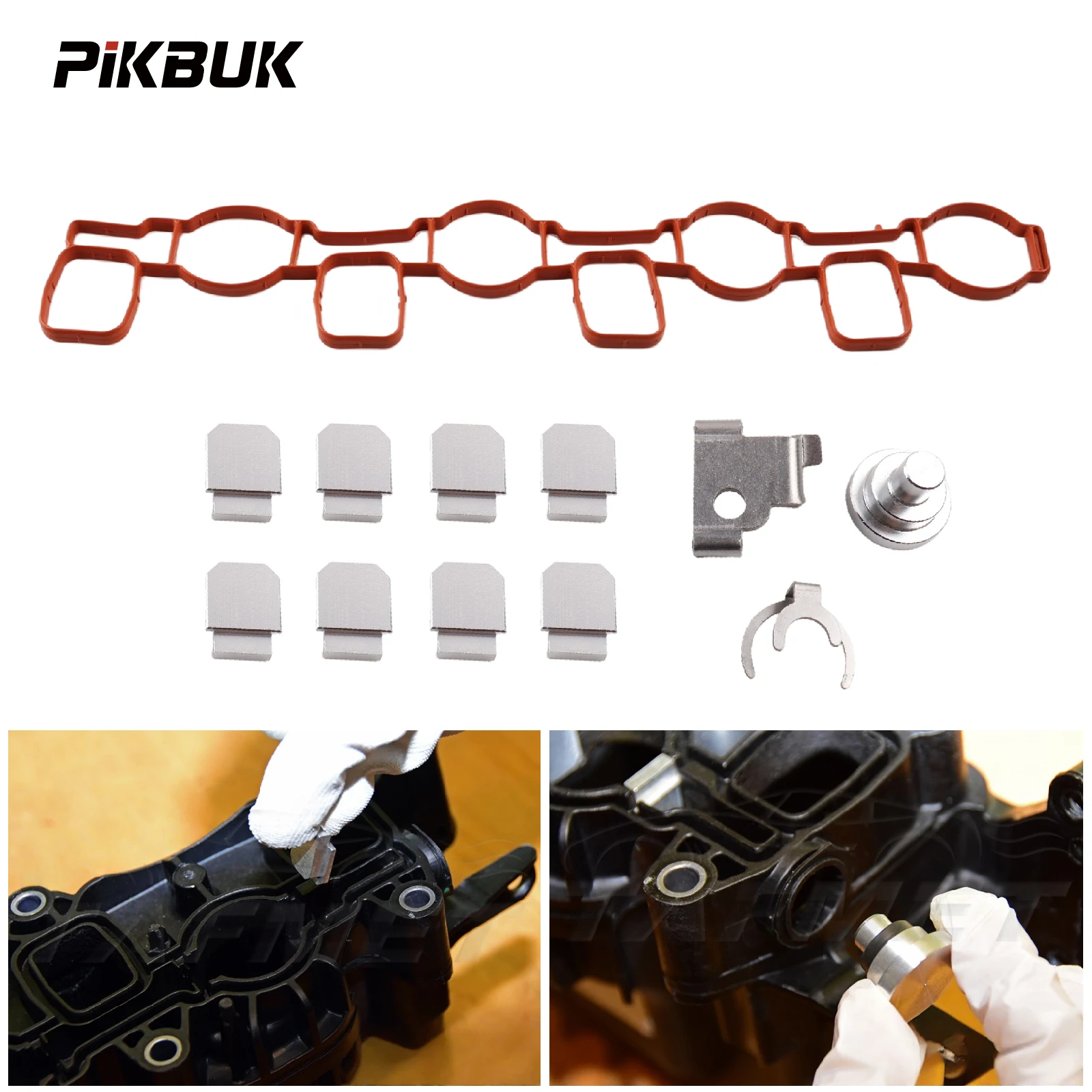 PIKBUK 03L129711AG Swirl Flap Removal Delete Set Gasket P2015 For Audi VW Seat Skoda 2.0 TDI CR Plastic Manifold