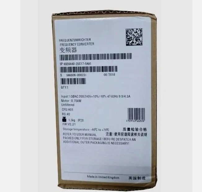 Brand New Original 6SE6440-2UC17-5AA1  In Box Fast Delivery