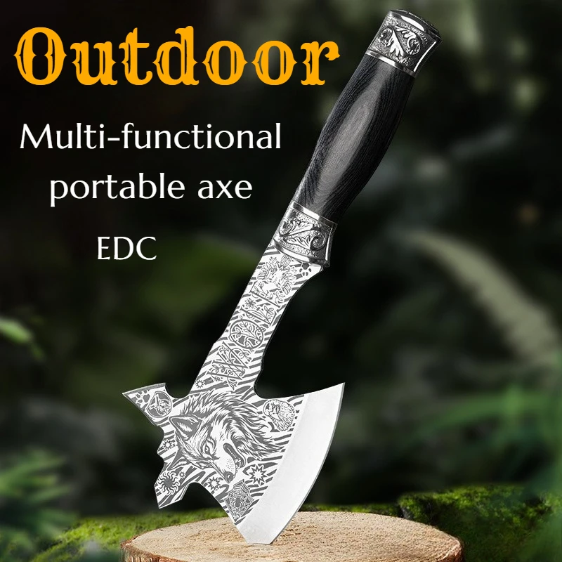 Multi-functional T Actical Axe High-quality Stainless Steel Hand Tool for Outdoor Survival and Household Firewood Splitting
