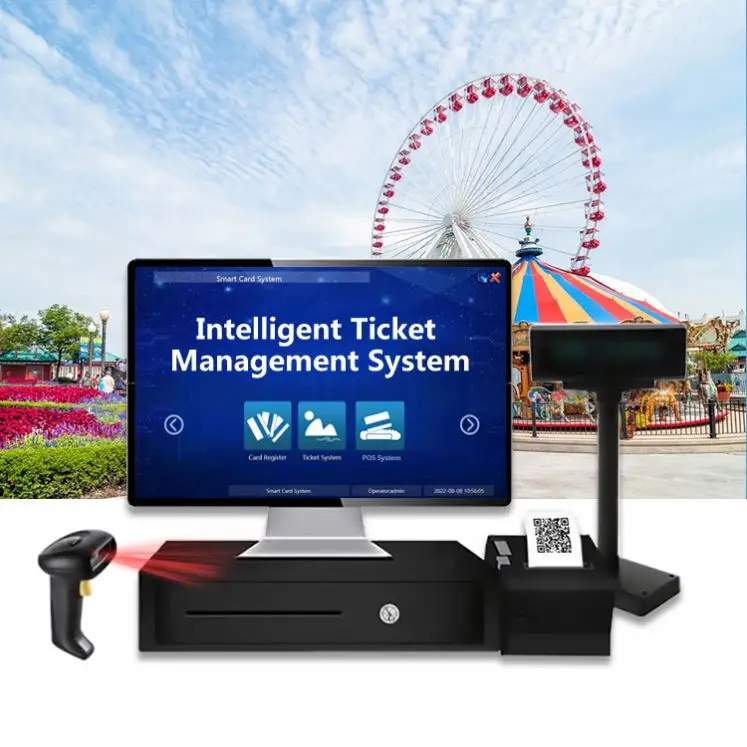 تصحيح رمز الاستجابة السريعة / NFC / RFID الماسح الضوئي بواسطة موقع نظام البرامج مدخل التذاكر المائية محلول التذاكر للحدائق المائية