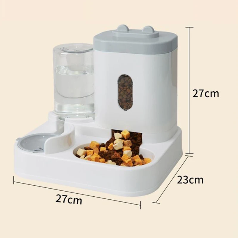 Puppy Cat Automatic Feeding and Water Fountain for Cats Pet Products Supplies Food Dispenser Feeder Kibble Bowl Drinking Bowl