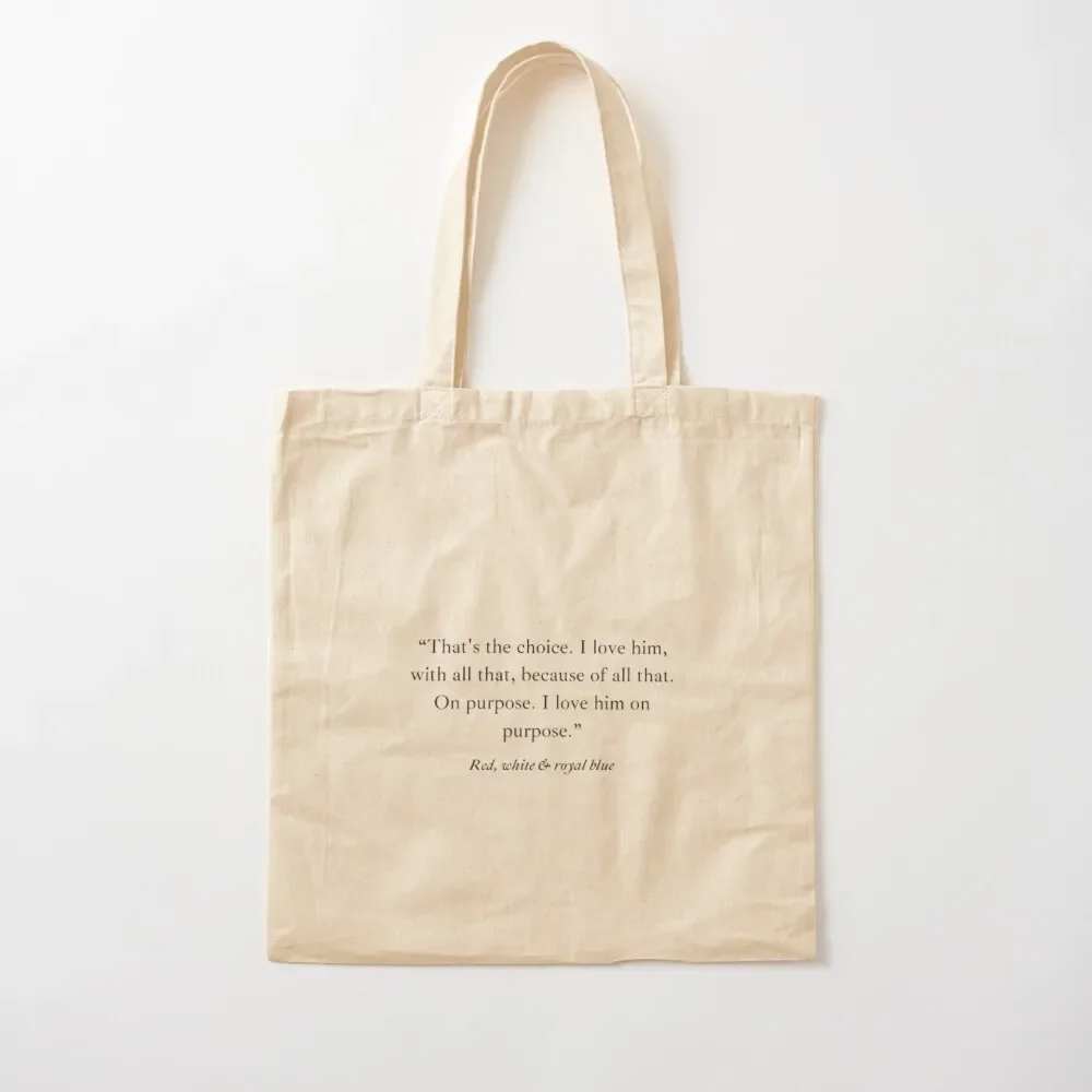 

Red, white & royal blue quote Tote Bag Customizable tote bag shopper bags for women eco bag folding