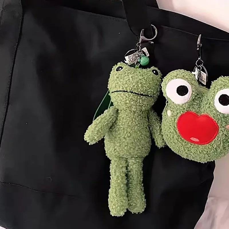 Niedlicher Schlüsselanhänger, Frosch-Plüsch-Schlüsselanhänger, Zubehör, Kawaii-Schlüsselanhänger für Rucksäcke, Taschen, Geldbörse, Telefon, Auto-Schlüsselanhänger – Detail 6