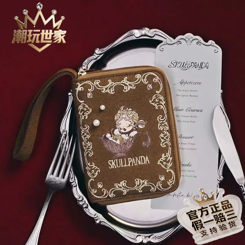 POPMART Origineel product Skullpanda Eettafelserie - Paspoorthouder Blind Box Randapparatuur Modieus verrassingscadeau