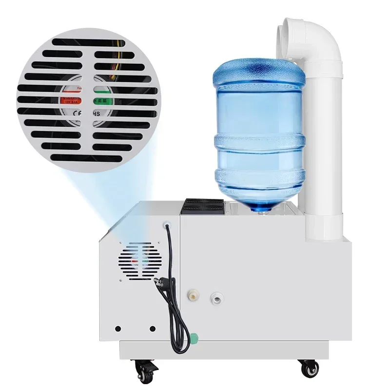 21KG/H High Fog Movable Ultrasonic Industrial Air Humidifiers for Mushrooms Growing Textile Workshop