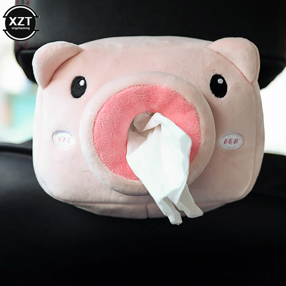 

Creative Tissue Box Soft Cartoon Paper Napkin Case Cute Animals Car Paper Boxes Napkin Holder for Car Seat Back Or Armrest