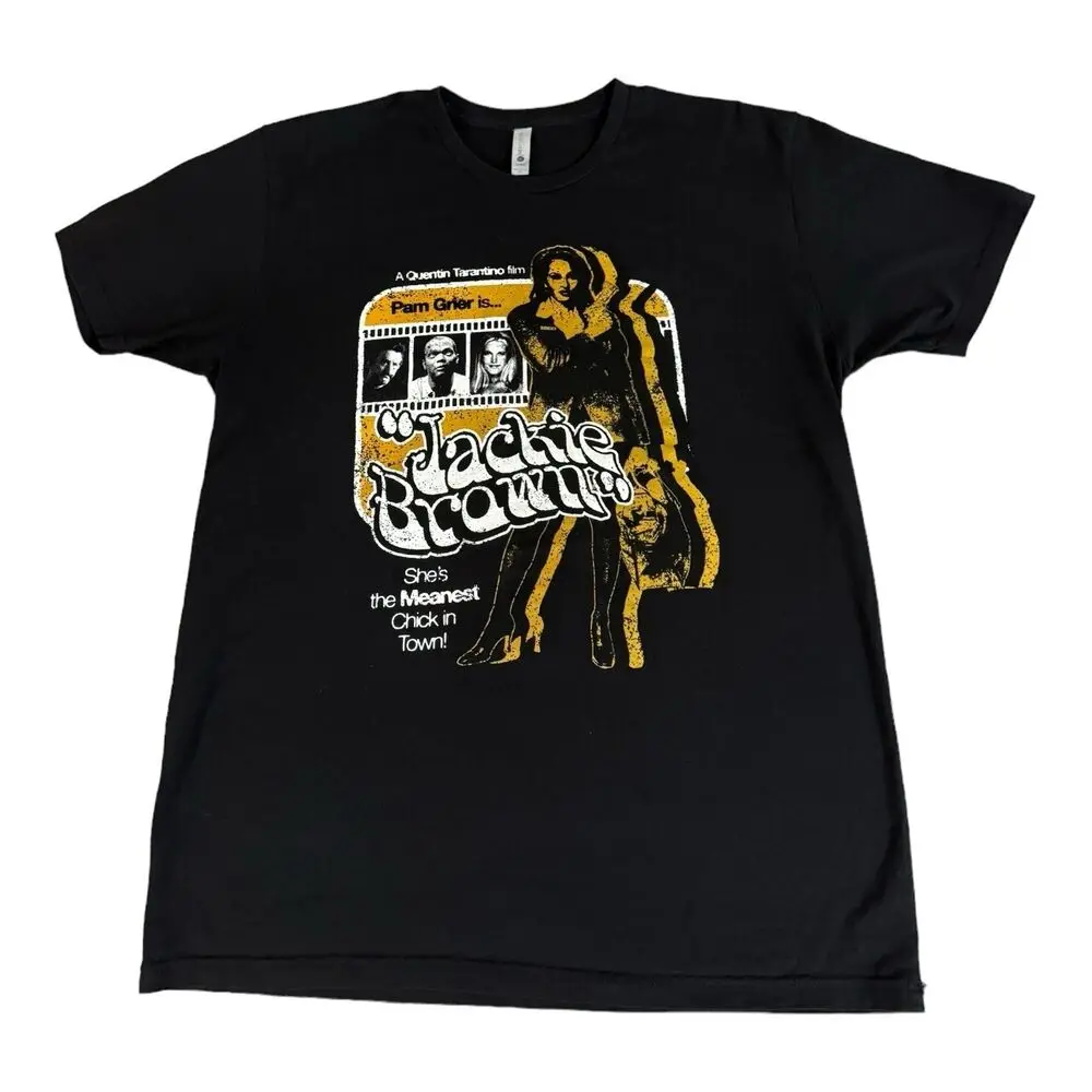 jackie-brown-movie-t-shirt-black-size-xl-quentin-tarantino-pam-grier-new-fashion-top-tees