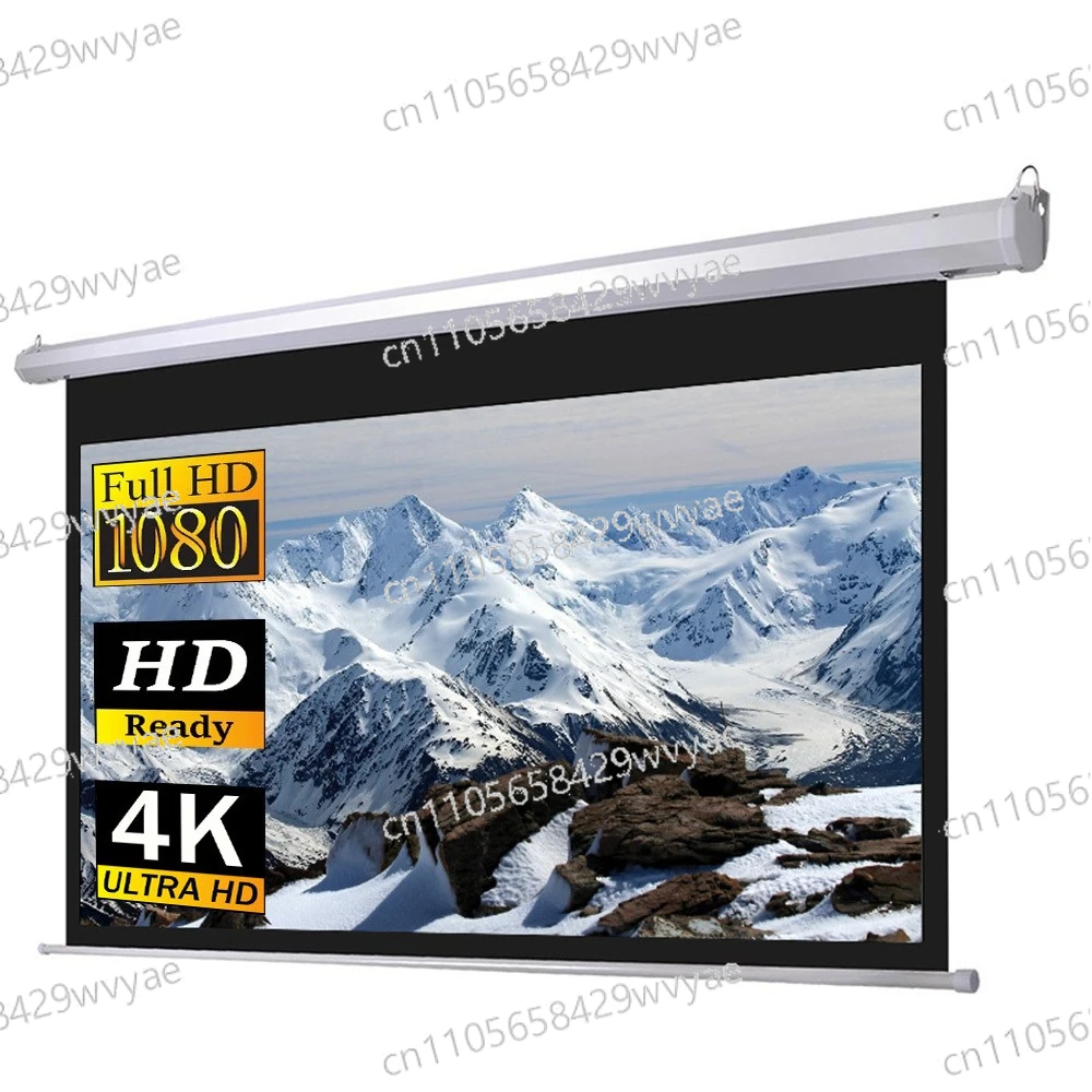 100 Inch 120 Inch 150 Inch Electric Projection Screen with Remote Control