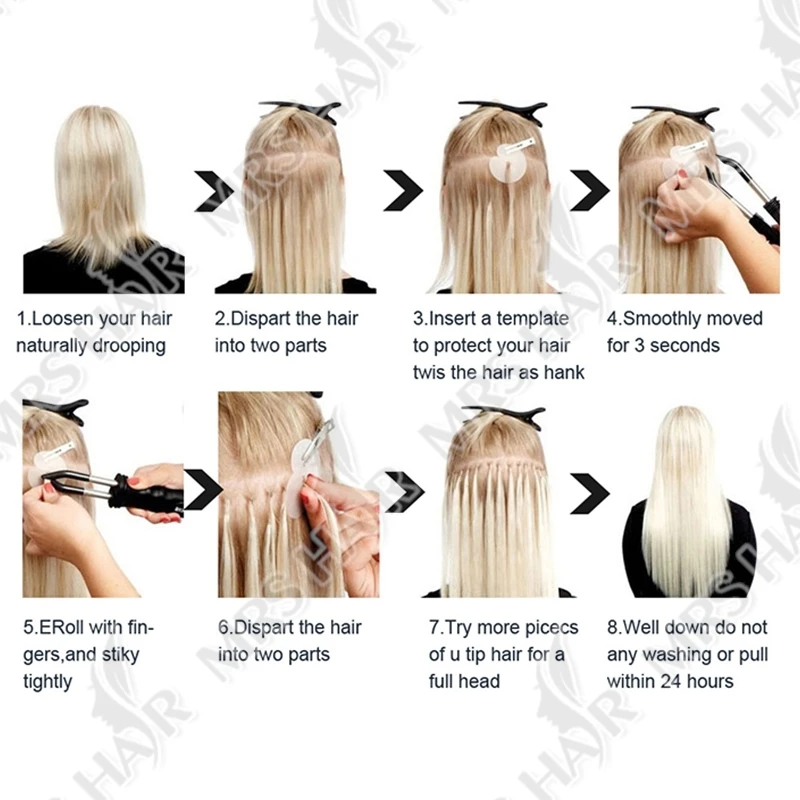 Estensioni dei capelli umani con punta piatta personalizzata alla cheratina Capelli Hot Fusion 12 16 20 pollici ARGENTO Grigio cenere Biondo 50 fili 30-50 g/pacco
