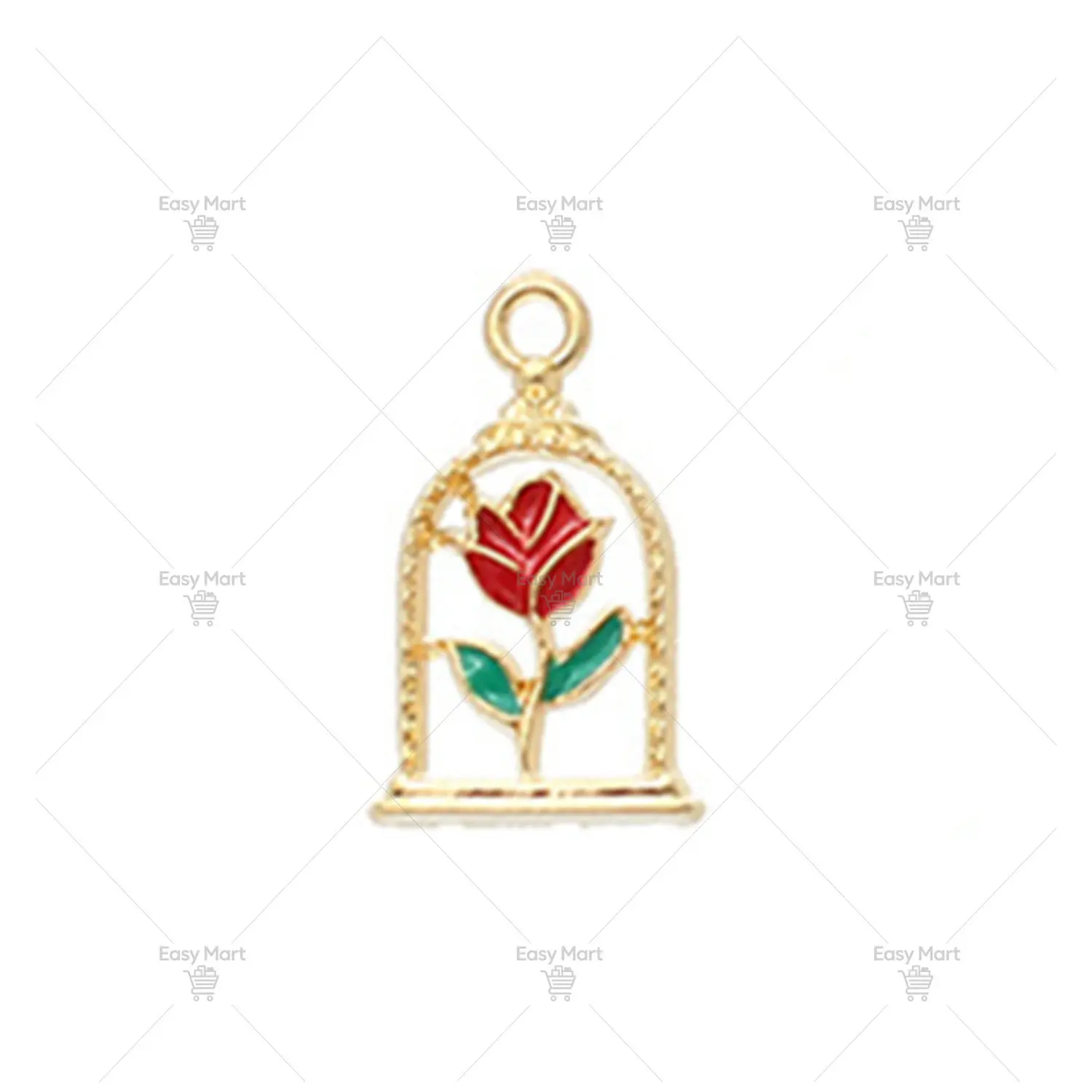 One random style, Heart Shape, Rose Wings, Drip Alloy Pendant.