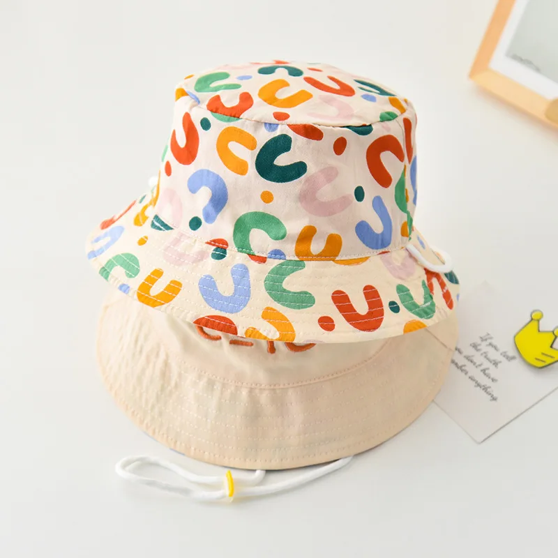 Children's Sun Protective Fisherman Hat - Reversible Wide Brim Sun Cap for Outdoor, Beach & Travel, Both Sides Available, Easter