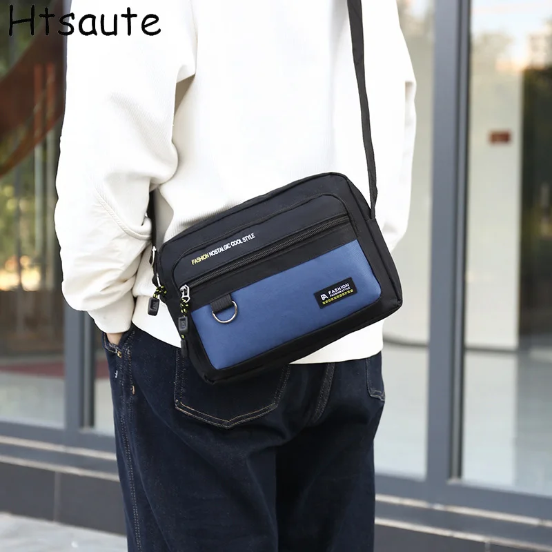 

Vintage Crossbody Bags For Men Large Capacity Single Shoulder Bag Multi Pockets Satchel Handbags Water Resistant for School Work