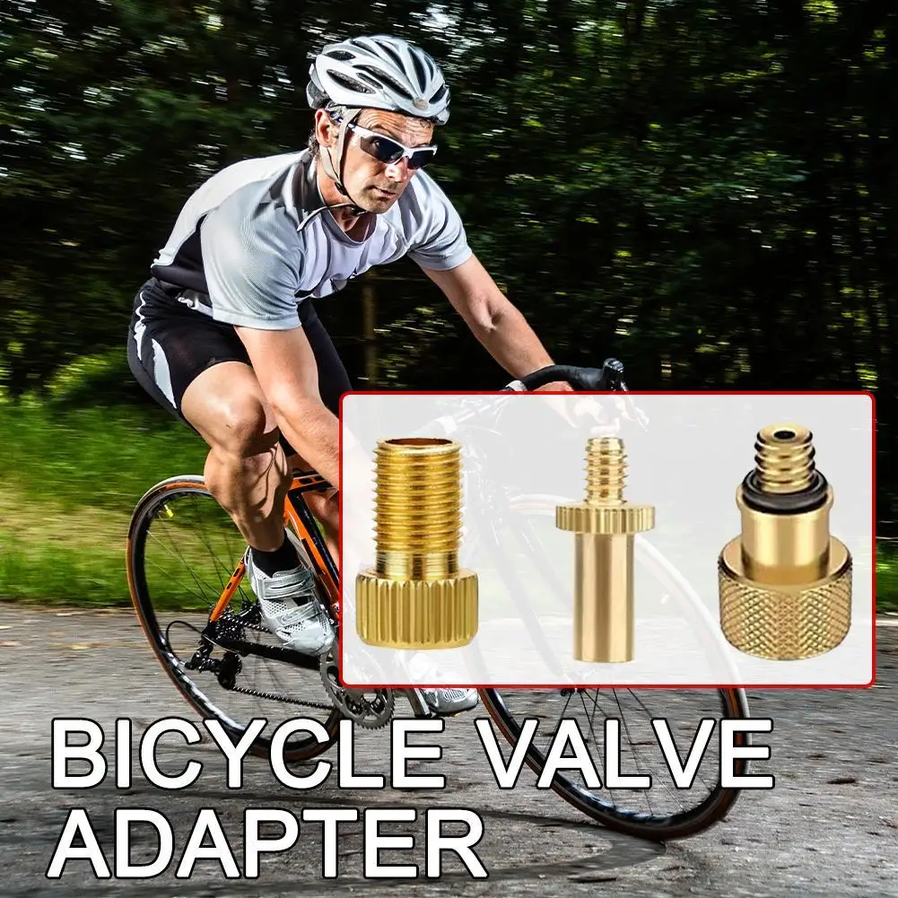 Valve Adapter Set Bicycle Car Valve Adapter Kit Set For Air Compressor Bike Floor Pump Bicycle Accessories Gold