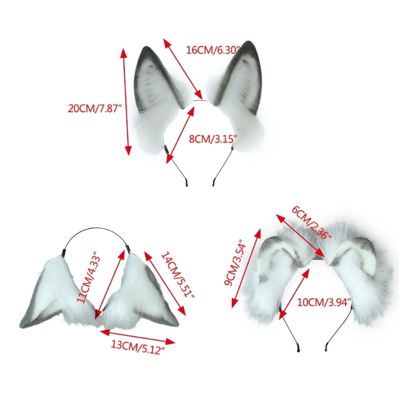 Cosplay empregada doméstica hairhoop animal orelha hairband dobrável anime acessórios fantasia meninas feminino favor festa