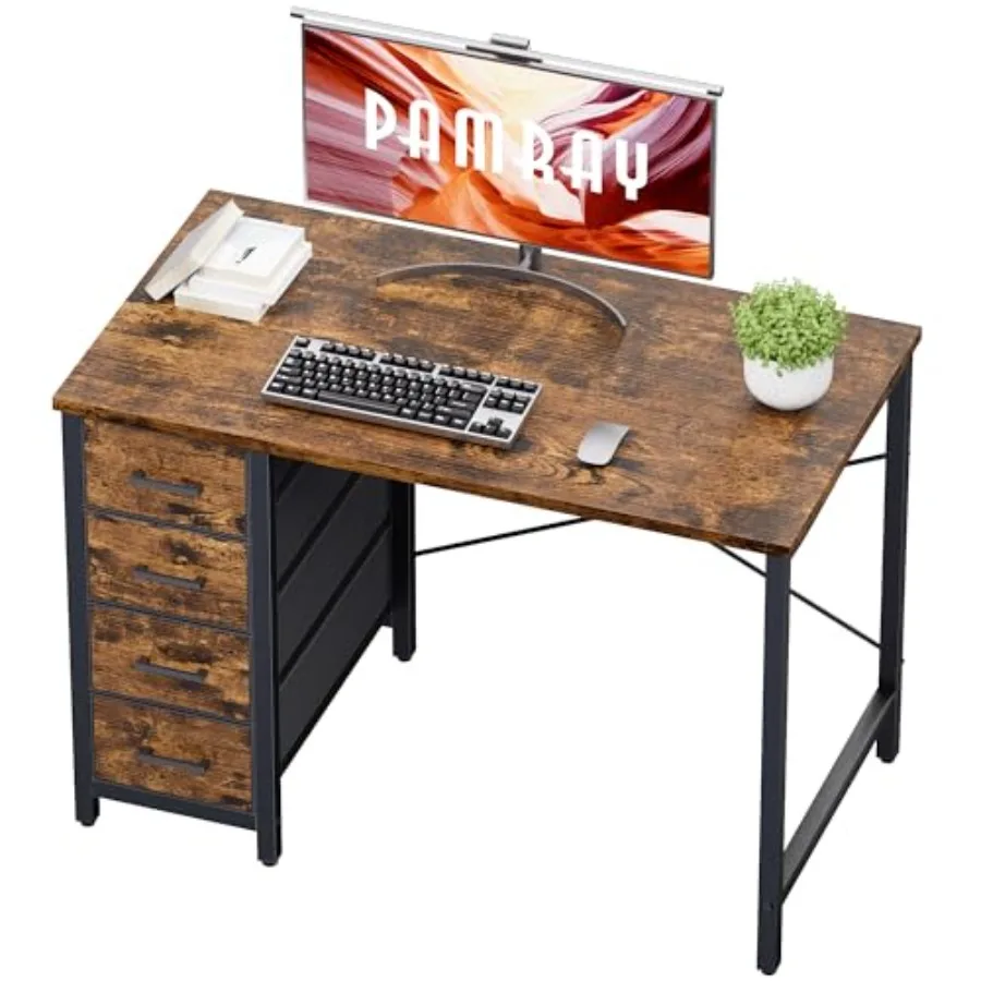 

32 Inch Computer Desk with 4 Drawers Small Office Desk for Home Bedroom Study Writing Simple Modern Computer Table