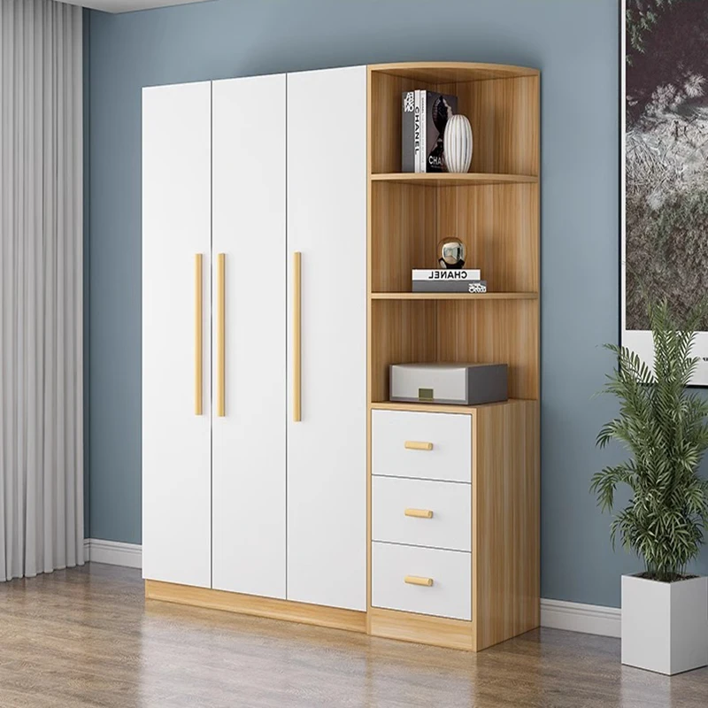 

High Quality Customizable Modern Solid White 240*160*40 Wooden Wardrobe for Bedroom Hotel Bathroom Usepromote sales