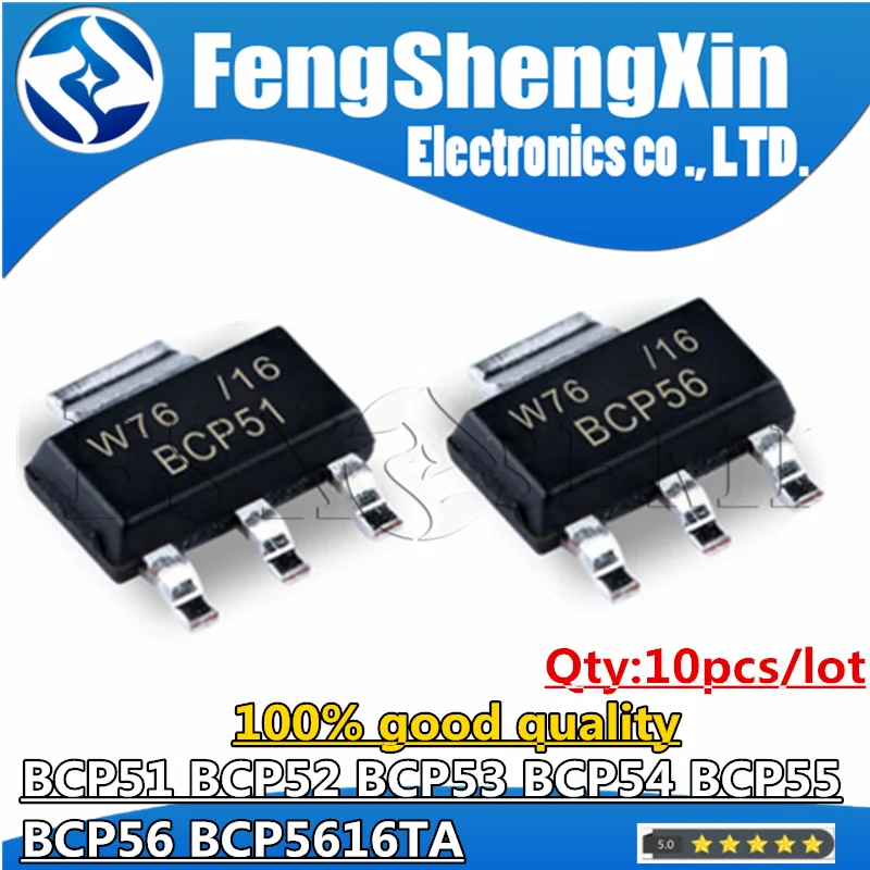 10pcs/lot BCP51 BCP52 BCP53 BCP54 BCP55 BCP56 SOT223 BCP5616TA BCP5616 power transistor